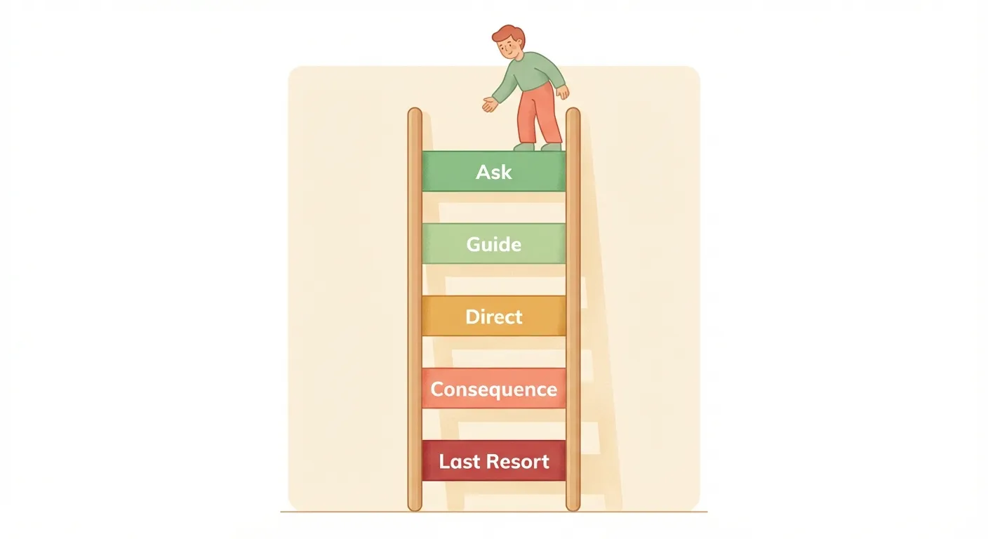 The Gentleness Ladder: 5 rungs from Ask (gentlest) to Structured Incentives (last resort)