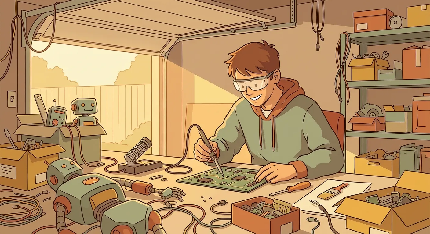 Teen absorbed in a passion project, radiating quiet confidence