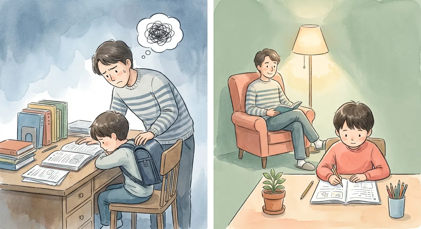 Five doors representing the five developmental stages, each with a different icon representing the trap parents face