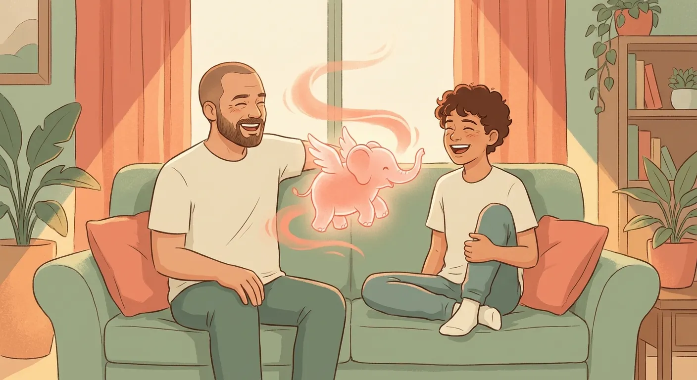 Parent and teen sharing a moment of discovery together