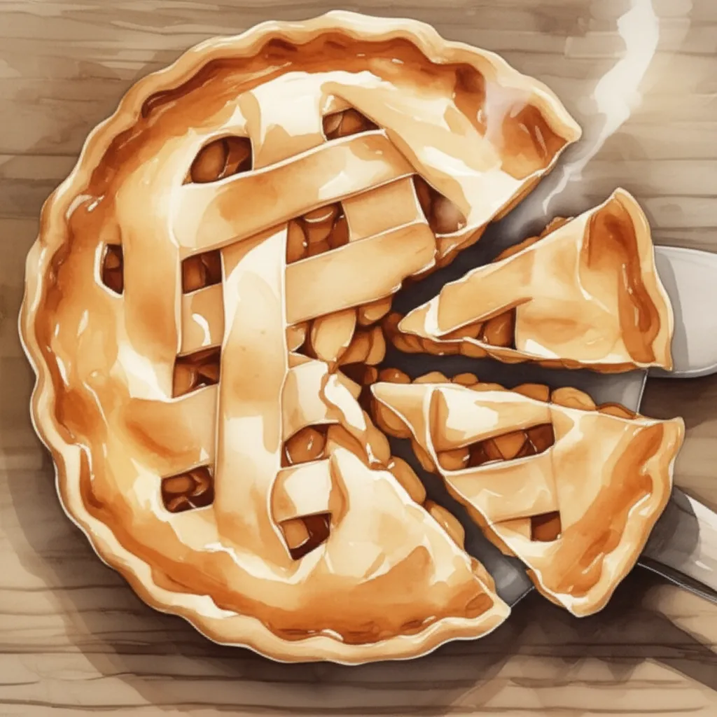 A whole pie with a slice being lifted, representing how the whole contains its parts