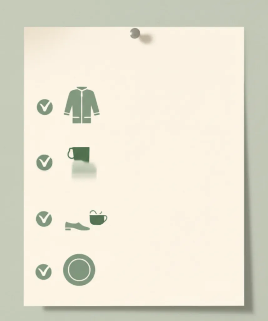 Montessori-style checklist poster showing independence skills for young children